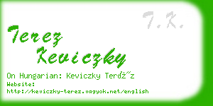 terez keviczky business card